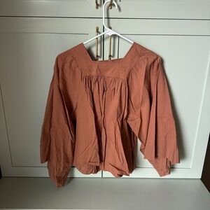Doen clay bell sleeve blouse